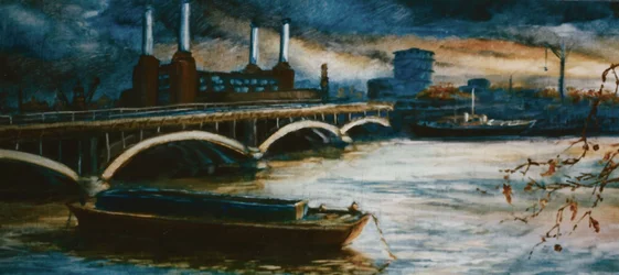 Bateau allégeur sur la Tamise, 2000